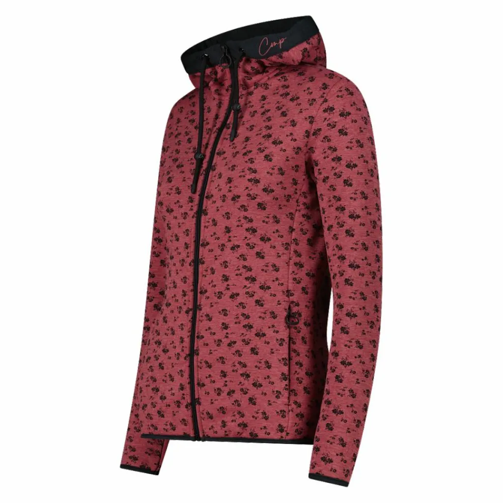Bedruckte Damen-Fleecejacke mit Kapuze>CMP