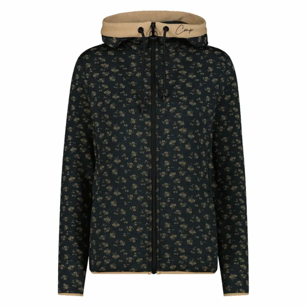 Bedruckte Damen-Fleecejacke mit Kapuze>CMP