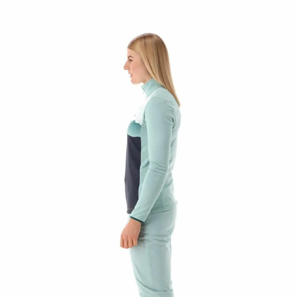 Bedrucktes Half-Zip-Fleeceshirt aus Softech für Damen>CMP Clearance