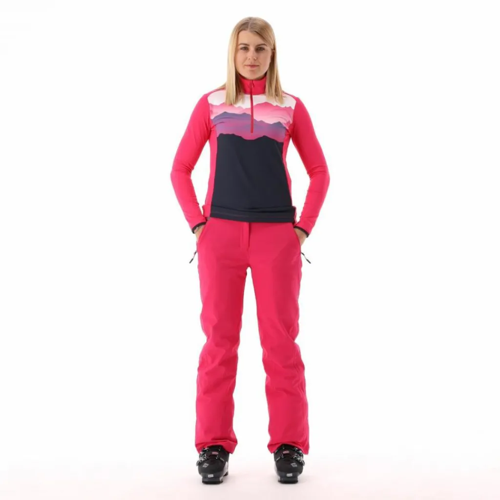 Bedrucktes Half-Zip-Fleeceshirt aus Softech für Damen>CMP Clearance