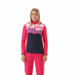 Bedrucktes Half-Zip-Fleeceshirt aus Softech für Damen><noscript><img width=