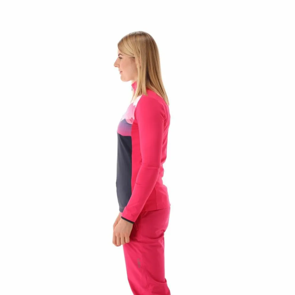 Bedrucktes Half-Zip-Fleeceshirt aus Softech für Damen>CMP Clearance
