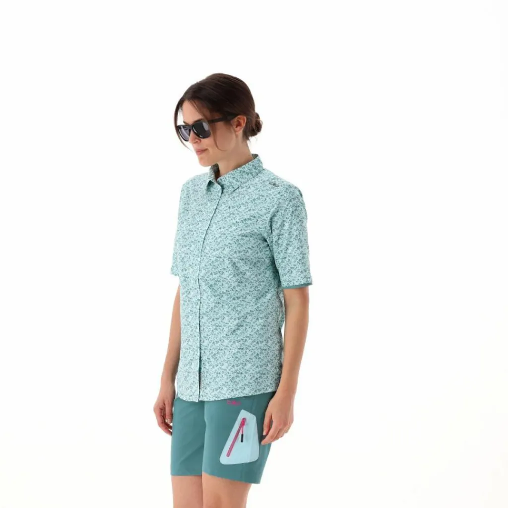 Damen 3/4 Ärmel Stretch-Bluse mit Allover-Druck>CMP Hot
