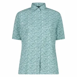 Damen 3/4 Ärmel Stretch-Bluse mit Allover-Druck><noscript><img width=