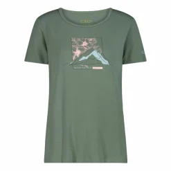 Damen Bamboo T-Shirt mit weitem Ausschnitt und Blumenprint>CMP Hot