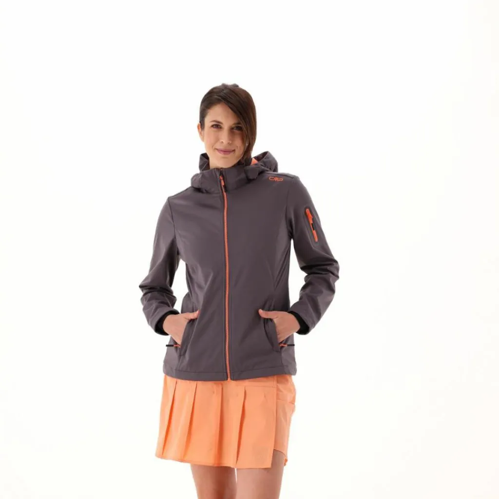 Damen Jacke aus Light Softshell mit abnehmbarer Kapuze>CMP New