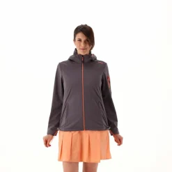 Damen Jacke aus Light Softshell mit abnehmbarer Kapuze><noscript><img width=