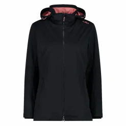 Damen Jacke aus Light Softshell mit abnehmbarer Kapuze><noscript><img width=