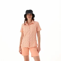 Damen Kurzarm-Bluse mit Karomuster><noscript><img width=