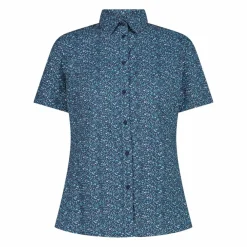 Damen Kurzarm-Bluse mit Karomuster><noscript><img width=