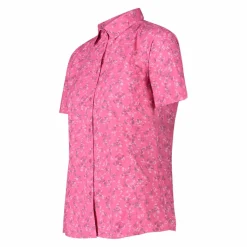 Damen Kurzarm-Bluse mit Karomuster><noscript><img width=