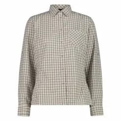 Damen Langarm-Bluse mit Karomuster><noscript><img width=