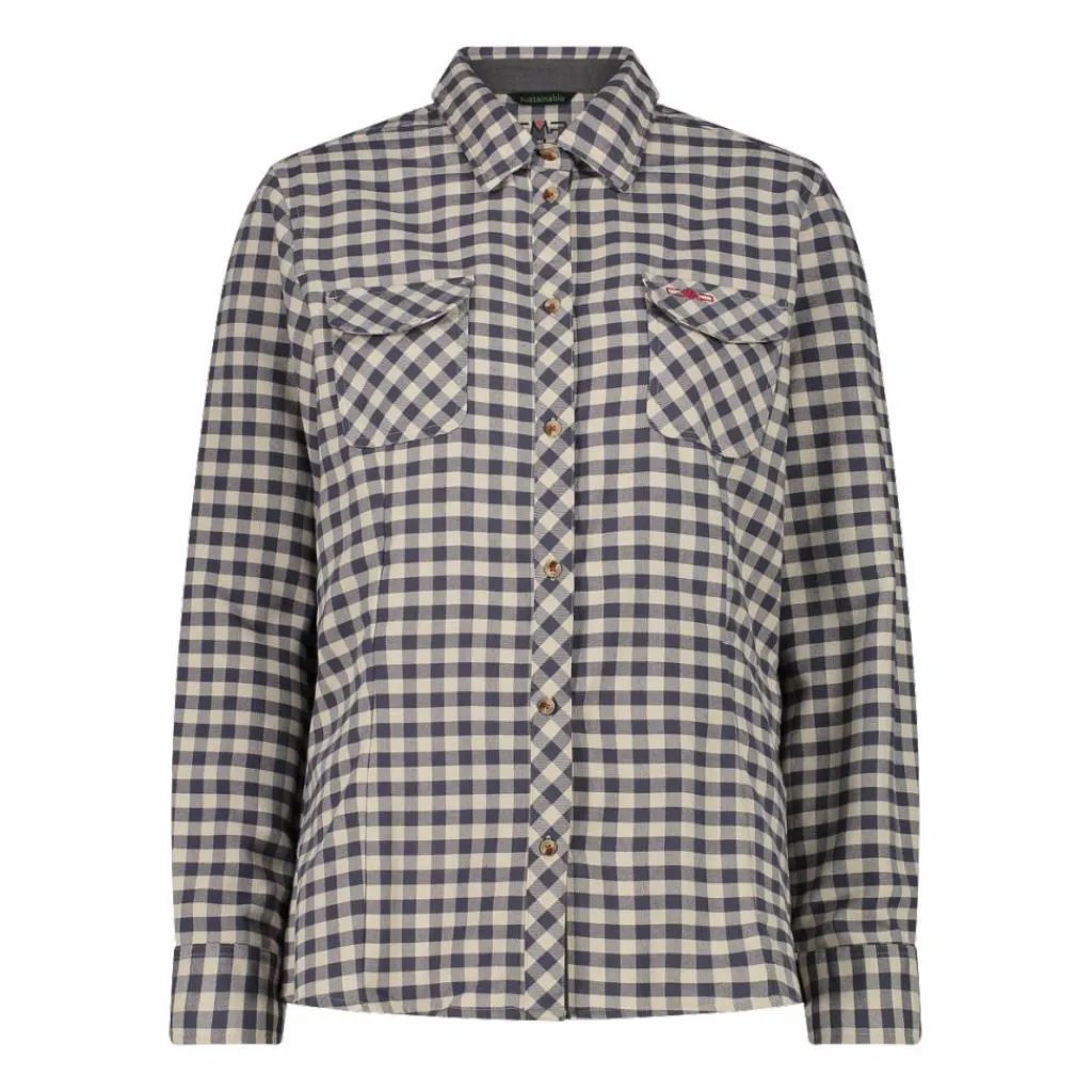 Damen Langarmhemd aus recyceltem Polyester>CMP Clearance