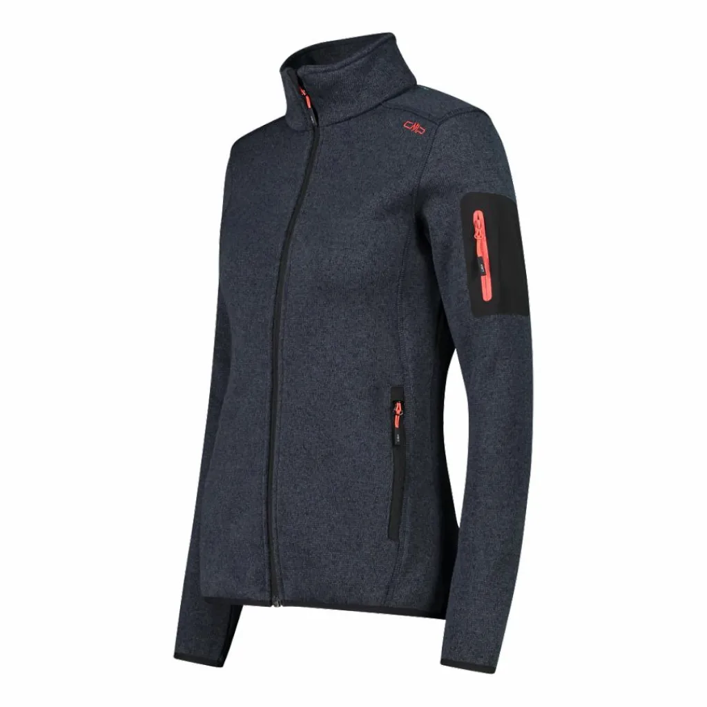 Damen schweres Fleecejacke Knit-Tech Meliert>CMP New
