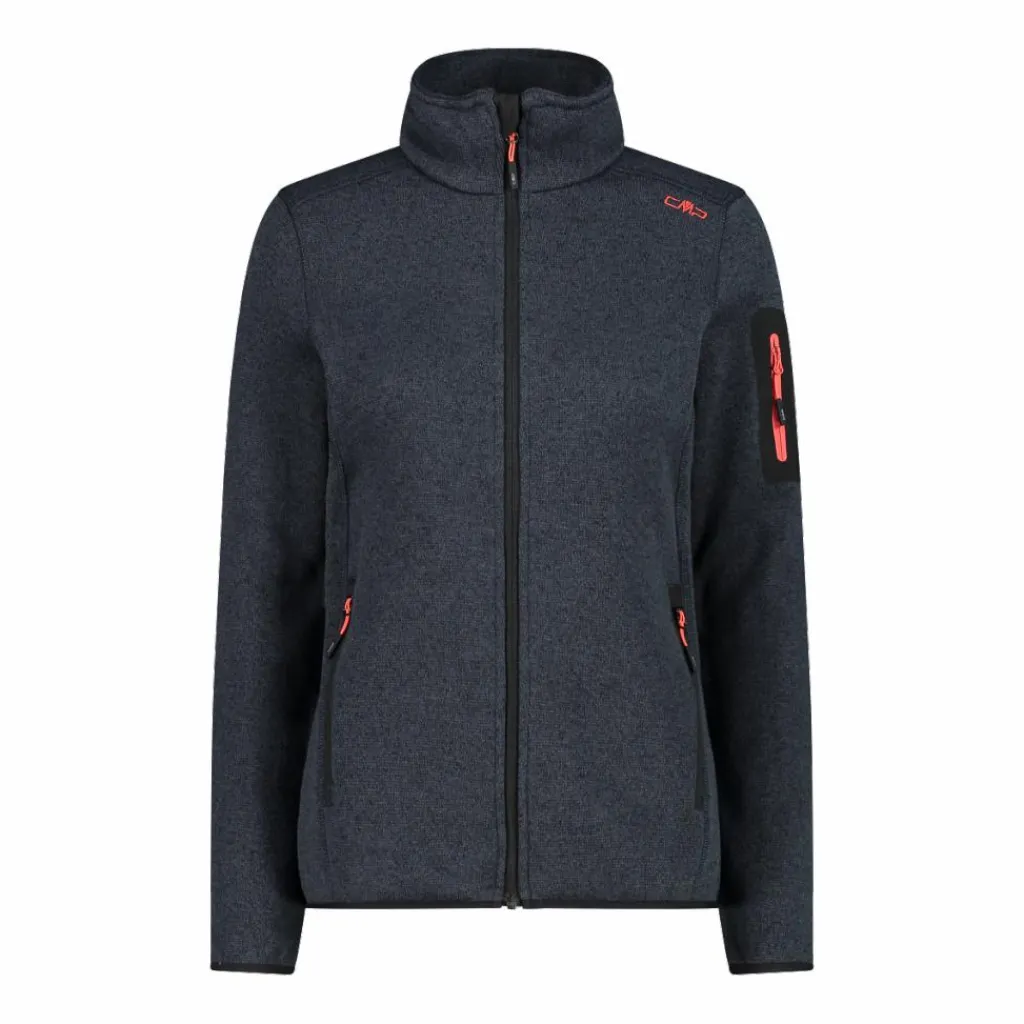 Damen schweres Fleecejacke Knit-Tech Meliert>CMP New
