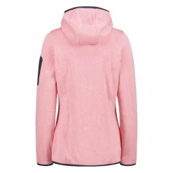 Damen schweres Fleecejacke Knit-Tech in melierter Optik mit Kapuze><noscript><img width=