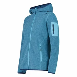 Damen schweres Fleecejacke Knit-Tech in melierter Optik mit Kapuze><noscript><img width=