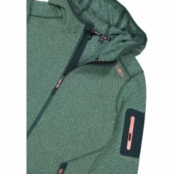 Damen schweres Fleecejacke Knit-Tech in melierter Optik mit Kapuze><noscript><img width=