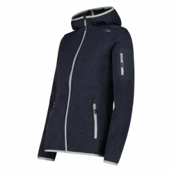 Damen schweres Fleecejacke Knit-Tech in melierter Optik mit Kapuze><noscript><img width=