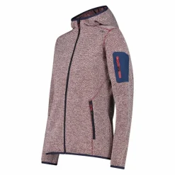 Damen schweres Fleecejacke Knit-Tech in melierter Optik mit Kapuze><noscript><img width=