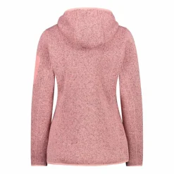 Damen schweres Fleecejacke Knit-Tech in melierter Optik mit Kapuze><noscript><img width=