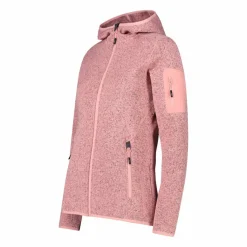 Damen schweres Fleecejacke Knit-Tech in melierter Optik mit Kapuze><noscript><img width=