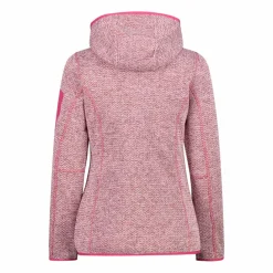Damen schweres Fleecejacke Knit-Tech in melierter Optik mit Kapuze><noscript><img width=
