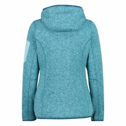 Damen schweres Fleecejacke Knit-Tech in melierter Optik mit Kapuze><noscript><img width=