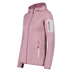 Damen schweres Fleecejacke Knit-Tech in melierter Optik mit Kapuze><noscript><img width=