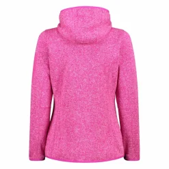 Damen schweres Fleecejacke Knit-Tech in melierter Optik mit Kapuze><noscript><img width=