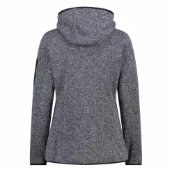 Damen schweres Fleecejacke Knit-Tech in melierter Optik mit Kapuze><noscript><img width=