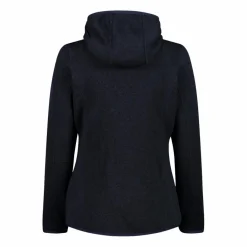 Damen schweres Fleecejacke Knit-Tech in melierter Optik mit Kapuze><noscript><img width=