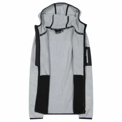 Damen schweres Fleecejacke Knit-Tech in melierter Optik mit Kapuze><noscript><img width=