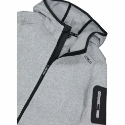 Damen schweres Fleecejacke Knit-Tech in melierter Optik mit Kapuze><noscript><img width=