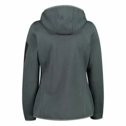 Damen schweres Fleecejacke Knit-Tech in melierter Optik mit Kapuze><noscript><img width=