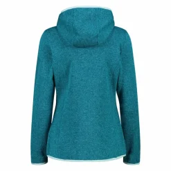 Damen schweres Fleecejacke Knit-Tech in melierter Optik mit Kapuze><noscript><img width=