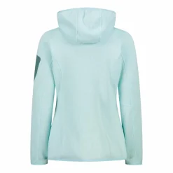 Damen schweres Fleecejacke Knit-Tech in melierter Optik mit Kapuze><noscript><img width=