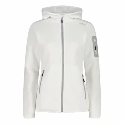 Damen schweres Fleecejacke Knit-Tech in melierter Optik mit Kapuze><noscript><img width=