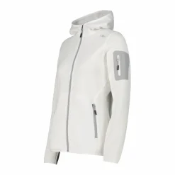 Damen schweres Fleecejacke Knit-Tech in melierter Optik mit Kapuze><noscript><img width=