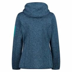 Damen schweres Fleecejacke Knit-Tech in melierter Optik mit Kapuze><noscript><img width=