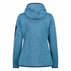 Damen schweres Fleecejacke Knit-Tech in melierter Optik mit Kapuze><noscript><img width=