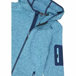 Damen schweres Fleecejacke Knit-Tech in melierter Optik mit Kapuze><noscript><img width=