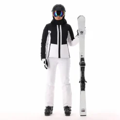 Damen Skijacke aus Twill mit abnehmbarer Kapuze><noscript><img width=