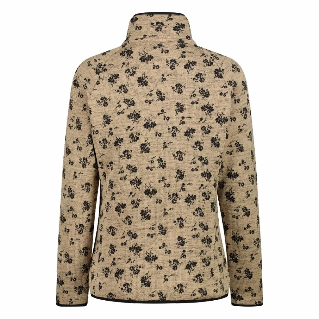 Damen-Fleecejacke aus bedrucktem Knit Tech>CMP Hot