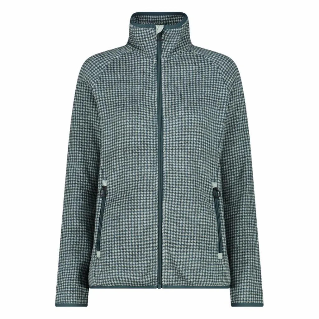 Damen-Fleecejacke aus bedrucktem Knit Tech>CMP Hot