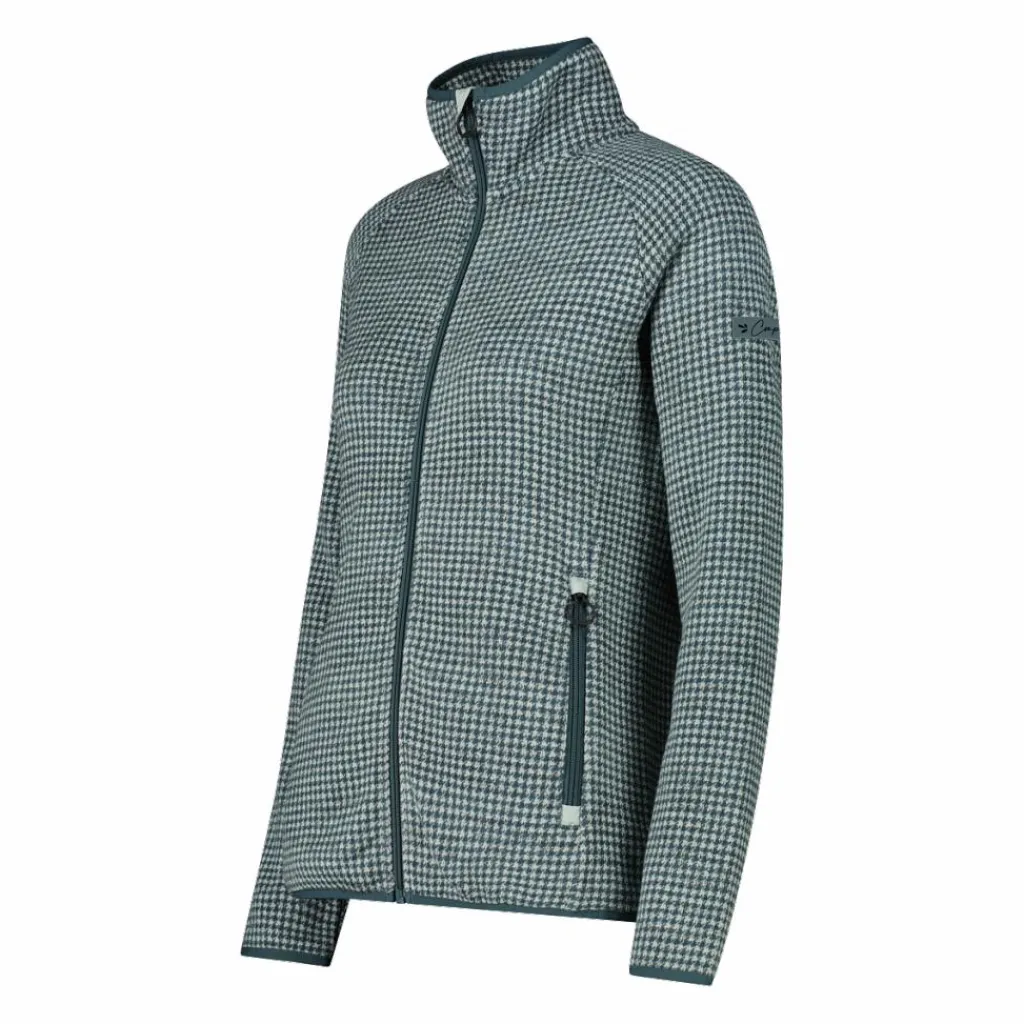 Damen-Fleecejacke aus bedrucktem Knit Tech>CMP Hot
