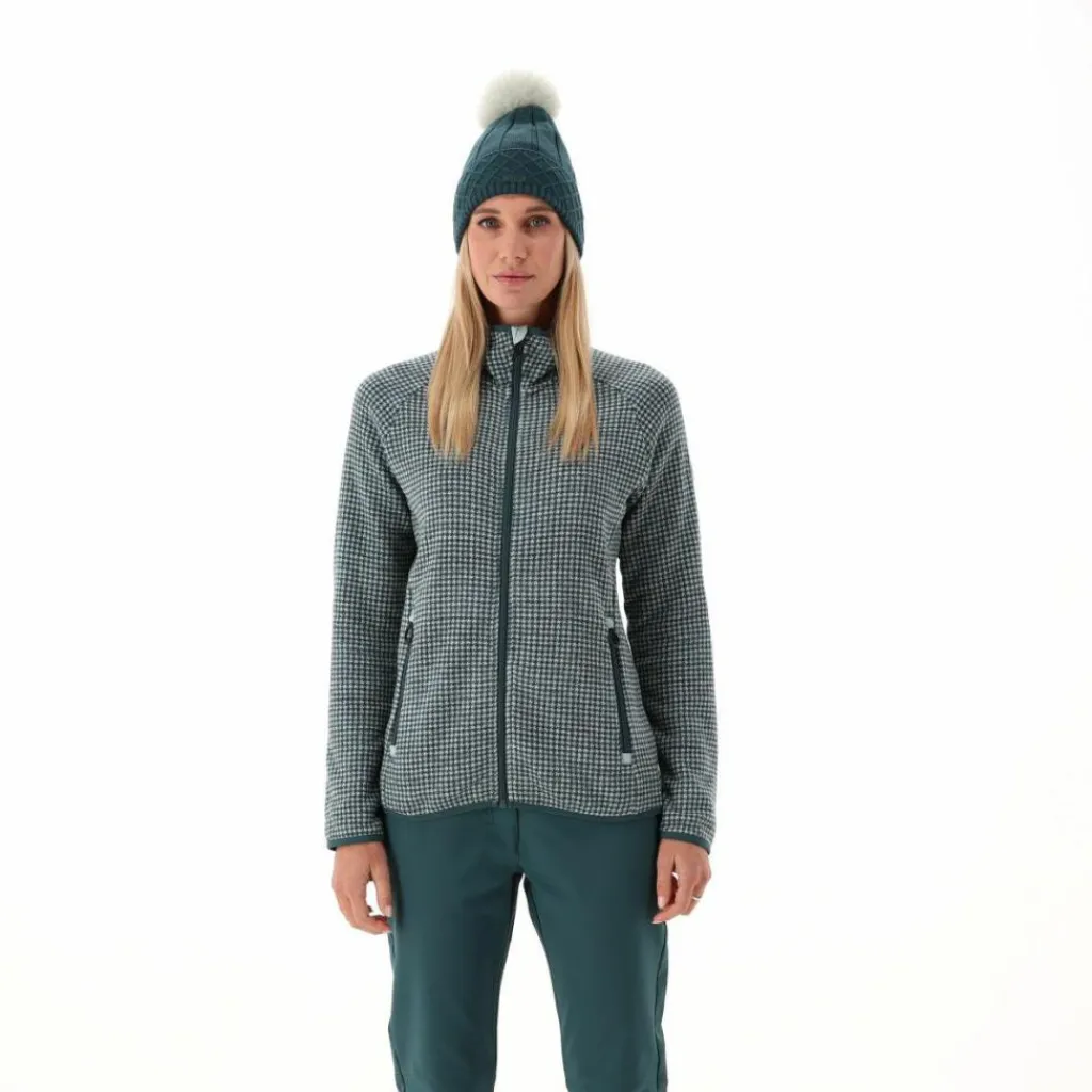Damen-Fleecejacke aus bedrucktem Knit Tech>CMP Hot
