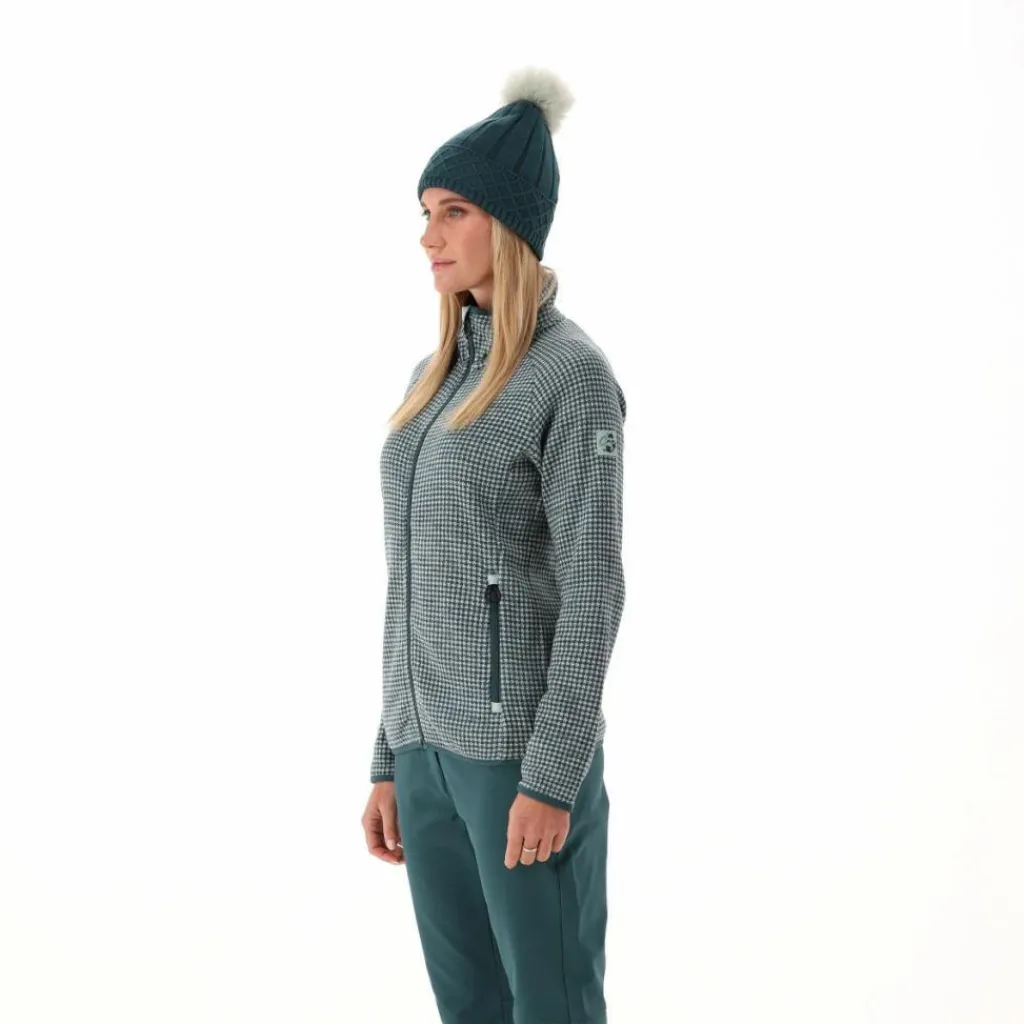 Damen-Fleecejacke aus bedrucktem Knit Tech>CMP Hot