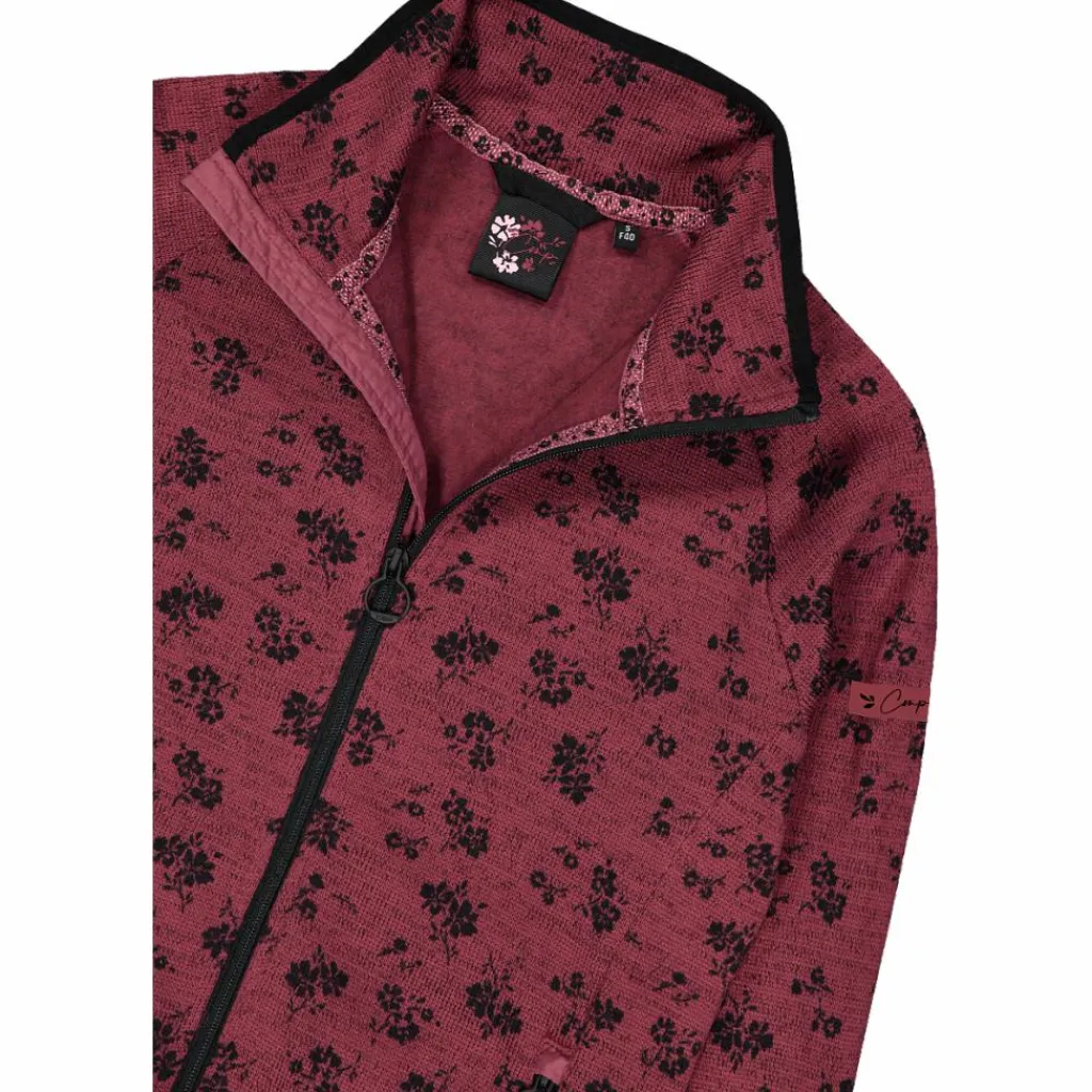 Damen-Fleecejacke aus bedrucktem Knit Tech>CMP Hot
