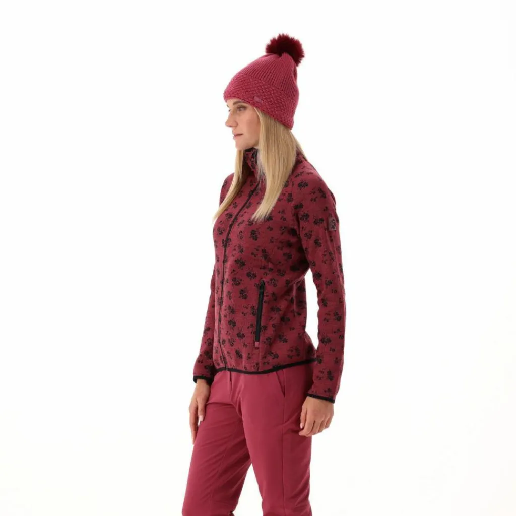 Damen-Fleecejacke aus bedrucktem Knit Tech>CMP Hot